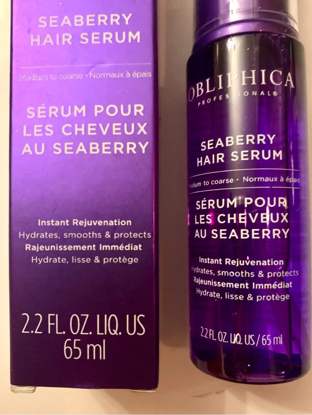 NEW Large Obliphica Professional Seaberry Leave-In Serum 2.2oz Full Size